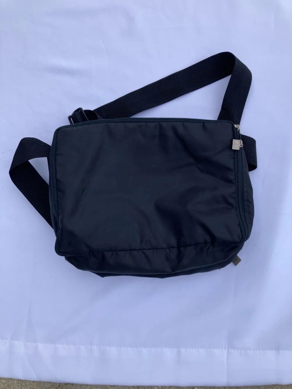 Rare Vintage 90s MTV Music Television Nylon Black Messenger Shoulder Bag Logo - Picture 4 of 12